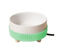 Cuenco de agua con calefacción para perros, cuenco calefactor para gatos | Cuenco de calefacción recargable USB para mascotas | Fuente de agua de gato Cuenco de agua de cerámica silenciosa, Cuenco