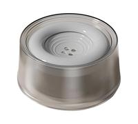 Cuenco de agua de alimentación lenta, dispensador de disco flotante de 1200 ml, 18 x 18 x 8 cm, plato de agua para perros antisalpicaduras, sello a prueba de fugas, mango portátil, para viajes
