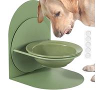 Cuenco de agua de cerámica para perros, cuencos ajustables para alimentos, plato magnético antideslizante para mascotas, plato multifuncional para gatos y perros, 6.1 x 5.9 x 7.3 pulgadas para gatos y