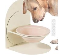 Cuenco de agua de cerámica para perros, cuencos ajustables para alimentos, plato magnético antideslizante para mascotas, plato multifuncional para gatos y perros, 6.1 x 5.9 x 7.3 pulgadas para gatos y