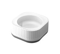 Cuenco de agua de temperatura constante para animales domésticos - Calentador de plato para uso en exteriores - Conejos, Pájaros, Pollos, Gatos, Perros - Gran cuenco calefactor (Gris)