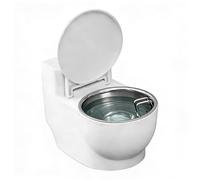 Cuenco de agua para gatos genérico - Cuenco antifugas accesorio divertido | Cuenco de agua para perros en forma de inodoro, para gatito, perro y cachorro, para baño, sala de estar y suelo