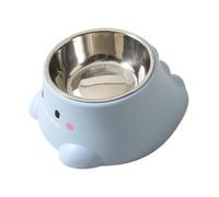 Cuenco de agua para gatos, plato antideslizante con peso para mascotas, inclinado de 250 ml, ergonómico, ideal para mascotas mayores, cachorros, gatitos, hogares de varios gatos, viajes y campamentos
