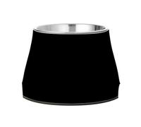 Cuenco de agua para mascotas, antideslizante, de acero inoxidable, para mascotas, para amar el alivio del bigote de mascotas, color negro