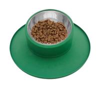 Cuenco de agua para mascotas sin punta - 500 ml de silicona de acero inoxidable antideslizante para beber para cachorros | Perro Gato Mascota Alimentación Agua Viajes Interior Perrera Bowl