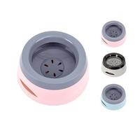 Cuenco de agua para perros antiderrames, cuenco portátil de viaje para perros, cuenco de agua antideslizante para perros, gatos, vehículo transportado (rosa)