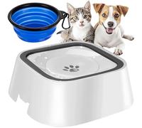 Cuenco de agua para perros, antisalpicaduras, sin babeo, cuenco de comida de viaje, cuenco para perros a prueba de fugas, sin sacudidas, para el hogar y mientras viaja 24342