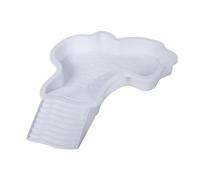 Cuenco de agua para reptiles con inclinación, plato de alimentación grande, tortuga, piscina para terrario de tortuga, leopardo, tortuga, escorpión, terrario, 11 x 13.8 x 1.7 pulgadas, color blanco