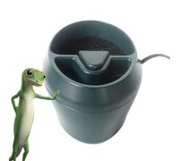 Cuenco de agua para reptiles, fuente de agua, dispensador automático de agua camaleón y automático | Dispensador de agua multifuncional para rana, depósito de alimentación para reptiles 2 en