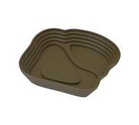 Cuenco de agua para reptiles, gran plato de alimentación de reptiles, tortuga, piscina con rampa para ranas, tortugas, dragones barbudos, cangrejos ermitaños, verde, pequeño