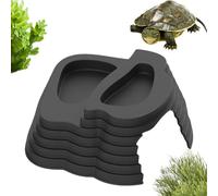 Cuenco De Agua para Tortugas con Rampa PVC Decorativo para Acuarios