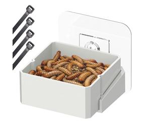 Cuenco de agua y comida para reptiles - Cuenco Gecko montado en la pared, contenedor de calidad alimentaria, soporte universal para terrario | Hidratación y alimentación práctica en recintos de Gecko,