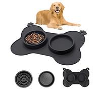 Cuenco de alimentación lenta 3 en 1 para perros, tapete de silicona para alimentación lenta para perros, antideslizante a prueba de derrames, cuenco de comida lenta para perros pequeños, medianos y