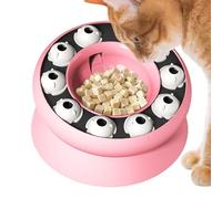 Cuenco de alimentación Lenta para Gatos,Cuenco Giratorio para Gatos - Juego Interactivo para Comidas lentas para casa, Viajes Diarios, salón Exterior