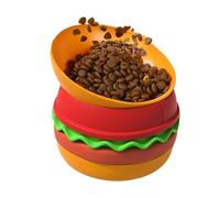 Cuenco de alimentación lenta para gatos, cuencos para perros de raza grande, placa de laberinto, diseño interactivo, diseño de hamburguesa, plato de comida antideslizante 5 en 1, dispensador de
