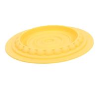 Cuenco de alimentación lenta para gatos para alimentos húmedos | Alfombrilla interactiva para lamer | Diseño antideslizante amarillo | Mejora la digestión y reduce la hinchazón
