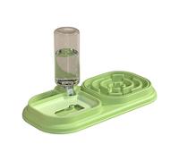 Cuenco de alimentación lenta para mascotas con doble hábitos alimenticios con dispensador de agua, alimentación saludable para mascotas