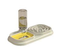 Cuenco de alimentación lenta para mascotas con doble hábitos alimenticios lentos con dispensador de agua, alimentación saludable para perros y mascotas