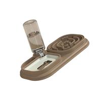 Cuenco de alimentación lenta para mascotas con doble tazón, cuenco para hábitos de alimentación lenta con dispensador de agua, cuenco de alimentación saludable para mascotas y perros