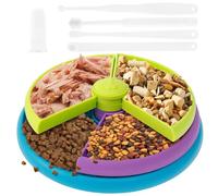 Cuenco de alimentación lenta para perros con juego de de dientes para mascotas, 3 niveles interactivo giratorio para perros, juguetes de enriquecimiento para perros pequeños, medianos y