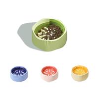 Cuenco de alimentación lenta para perros grandes, cuenco interactivo antideslizante y duradero, diseño fácil de limpiar para evitar la hinchazón y comer en exceso (verde)