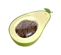 Cuenco de alimentación para gatitos | 690 ml doble forma de aguacate lento cuenco de alimentación lenta, utensilios de comida antichoking para gatos, suministros básicos para el día a día