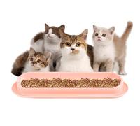 Cuenco de alimentación para gatos - PP 40,5 x 12,5 x 4,5 cm | Cuenco largo para gatos | Cuencos de comida para gatos reutilizables para agua y comida en queso, amarillo, fresa, rosa y verde para la