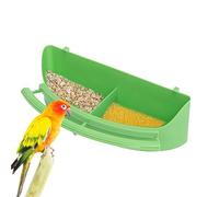 Cuenco de alimentación para pájaros, erizos, soporte para cáscara de asiento | Contenedor de alimentación para paseriza con división para pájaros en jaulas, paramédicos, pinzones, loros, etc