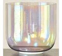 Cuenco de alquimia de luz cósmica de 6.0 in, cuenco de cristal de cuarzo transparente con mazo y junta tórica gratis, cuenco de sonido for curación de sonido, terapia, meditación, mejorar la energía (