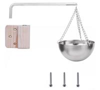 Cuenco de aroma de sauna, difusor de aceite esencial de acero inoxidable calentable de 12 cm con mango de madera para accesorios de spa de sala de vapor