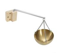 Cuenco de aromaterapia dorado para sauna | Soporte difusor de aceite esencial de acero inoxidable 304 con soportes de cedro | Capacidad de 500 ml para distribución de aromas de sala de vapor, spa |
