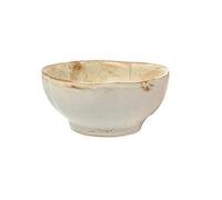 Cuenco de arroz de cerámica gruesa con flores retro japonesas exquisitas vajillas para el hogar, color beige, 12,7 cm