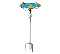 Cuenco de baño de pájaro genérico - 32 pulgadas Heavy Duty Vintage Pet Accessory with Stand | Sturdy Bird Feeder for Feeding Flowers Pets Aviary Finches Parrots Home Garden Backyard Courtyard Park