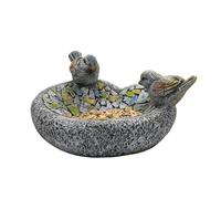 Cuenco de baño para pájaros, resina resistente a la intemperie, lavabo de 10.43 pulgadas para pájaros, linda mascota con diseño duradero, suministros de baño, material ligero para loros pajareros