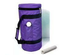 Cuenco de canto de cristal de cuarzo transparente con asa Estuche de transporte de color púrpura Bolsa utilizada for Cuenco de canto de cristal con asa (Size : 4''+Rubber Mallet+Suede Striker)