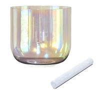 Cuenco de canto de luz cósmica de 432 Hz con junta tórica de mazo gratis y estuche de transporte, cuenco de alquimia de cristal de cuarzo transparente, cuenco de sonido (Color : Without case, Size :