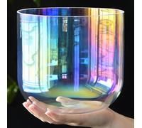 Cuenco de Canto de Luz Cósmica Natural, Cuenco de Sonido de Cristal de Cuarzo Transparente de Alquimia, for Sanación con Sonido/Meditación/Oración y Reducción del Estrés(440 hz+bag,6.5''C note)