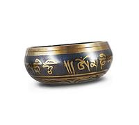 Cuenco de canto de meditación Cuenco de afinación Cuenco para tallar Pegatinas de diamantes de imitación Accesorios Cuencos curativos tibetanos Cuenco de canto de latón Zen Martillos Cuenco de oraci