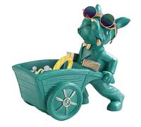 Cuenco de caramelo para perros, cuenco de soporte para perros | Decoración de entrada de resina Contenedor Sundries | Adorable perro creativo tirando de una decoración de almacenamiento estatuas de