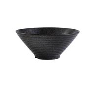 Cuenco de cerámica de 22,86 cm, diseño de hueso de delfín Lamian, vajilla japonesa simple personalizada, [punto del tesoro negro]