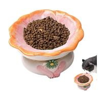 Cuenco de cerámica en forma de flor: ¡protege el cuello de tu gato! Este cuenco elevado promueve una digestión más saludable. Especialmente adecuado para razas de cara plana como los persas. Elegante