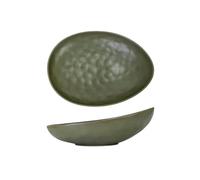 Cuenco de cerámica gruesa retro simple y exquisito japonés para el hogar, horno gris y azul de 11 pulgadas.