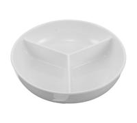 Cuenco de Cerámica para Cereales 3 Compartimentos, Blanco | Estilo Japonés Minimalista, Apto para Horno y Desayuno, Apilable, para Buffet y Meriendas