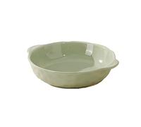 Cuenco de cerámica para el hogar, restaurante, olla de sopa de 14 pulgadas, color verde crema