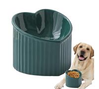 Cuenco de cerámica para gatos, cuenco de comida de cerámica para gatos | Cuenco inclinado de cerámica para el suministro de agua al gato,Plato inclinado para gato con forma de corazón elevado