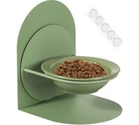 Cuenco de cerámica para mascotas, soporte ajustable antideslizante, alimentador de gravedad a prueba de derrames, kit dispensador de agua y alimentos premium, accesorio ergonómico para gatos, perros