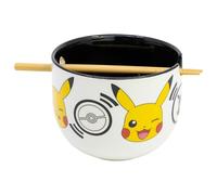 Cuenco de cerámica para ramen con palillos en caja de regalo Pokemon