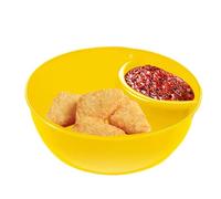 Cuenco de cereales antiempapado, cuencos para aperitivos y salsas, Cuenco para aperitivos para remojar, patatas fritas con sección de salsa, plato de aperitivo dividido, plato de salsa apilable, plato