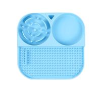 Cuenco de comedor para mascotas, con ventosa, recipiente de alimentación lenta, base antideslizante que evita comer en exceso, mantiene el área limpia, almohadilla de silicona de grado alimenticio