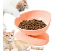 Cuenco de Comida para Gatos, 200 ml, Soporte para el Cuello, de Agua antivuelco, Plato Inclinado de 15 Grados, para Gatitos, Cachorros, Perros pequeños, alimentación de Viaje en Interiores y